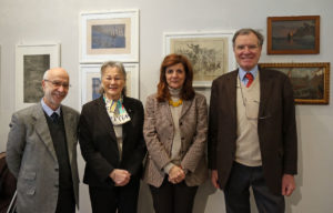 Genova, 7 febbraio. Giornata della Memoria dedicata a “Sante Garibaldi: una vita per la libertà” presso il Museo del Risorgimento della città. Hanno partecipato in veste di relatori il Presidente della Sezione, Artemio Enzo Baldini, Annita Garibaldi Jallet e Giacomo Ronzitti, Presidente ILSREC di Genova. Ha introdotto e moderato Raffaella Ponte, Direttrice del Museo del Risorgimento-Istituto Mazziniano. Una sintesi dell’intervento di A. Enzo Baldini sarà pubblicata in un prossimo numero. Nella foto, da sinistra: Giacomo Ronzitti, Annita Garibaldi, Raffaella Ponte e Enzo Baldini.