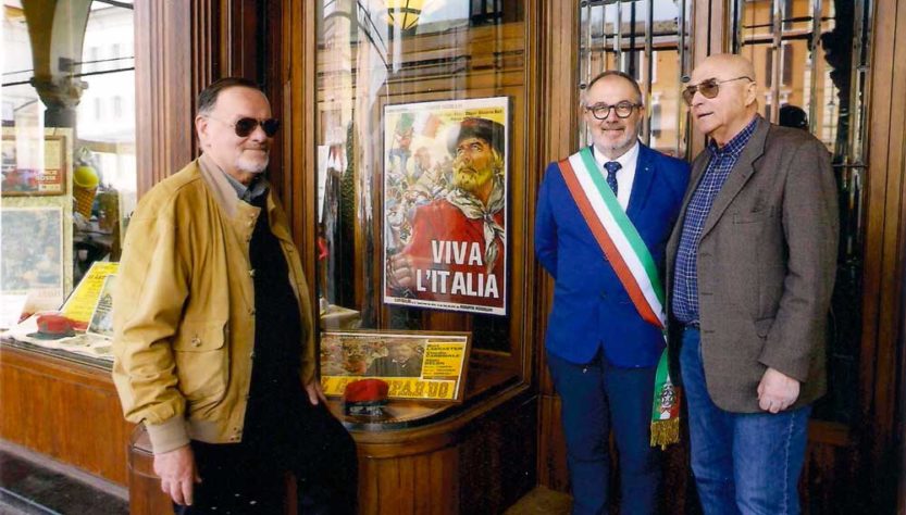 L’inaugurazione della mostra sul cinema risorgimentale a Ravenna il 3 maggio 2019 col vicesindaco Eugenio Fusignani