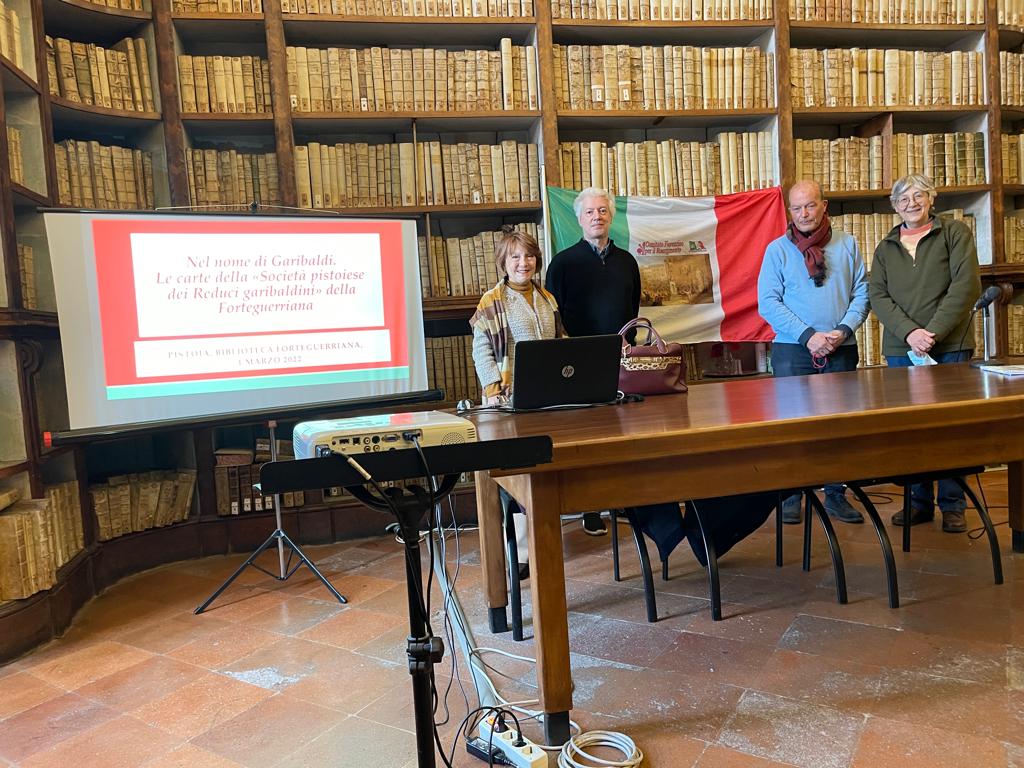 Pistoia - Biblioteca Forteguerriana -  Presenti all’iniziativa Caterina Del Vivo, Simone Fagioli, Sergio Casprini e Paola Fioretti