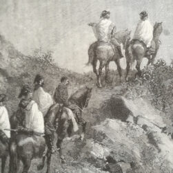 La ritirata di Garibaldi nel 1849 (E.Matania, Garibaldi e i suoi tempi di Jessie W.Mario, 1884)