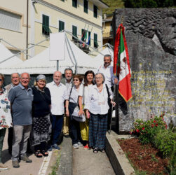 Ne (Genova) 4 giugno 2022 - Gruppo di presenti all’iniziativa con Annita Garibaldi, Raffaella Ponte, Anna Maria Lazzarino Del Grosso