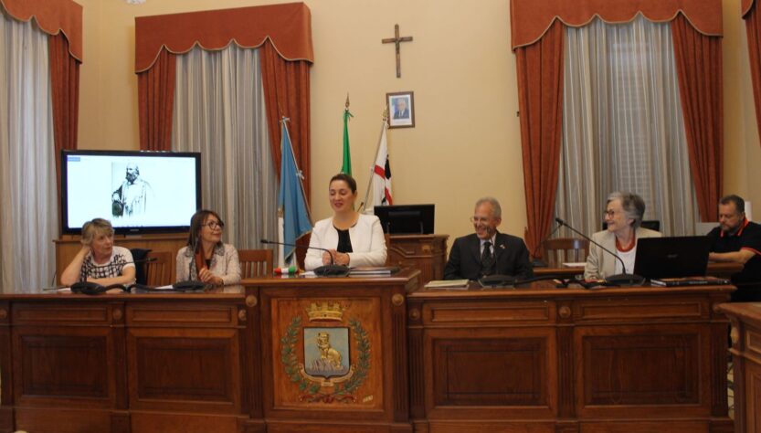 La Maddalena, 2 giugno - Salone del Consiglio Comunale - Da sinistra: Ciampi, Capuzzo, Porcu, Tedde, Garibaldi